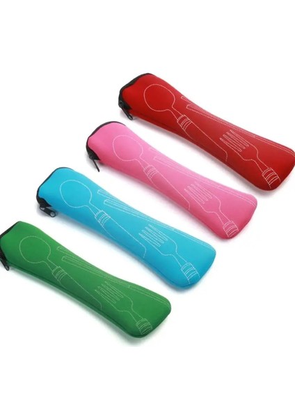 02 1 Adet Seyahat Çatal Bıçak Takımı Çantası Yıkanabilir Aile Kamp Seyahat Ambalaj Depolama Yemek Takımı Çantası Taşınabilir Piknik Çatal Kaşık Çantası Ev (Yurt Dışından) fırsatları