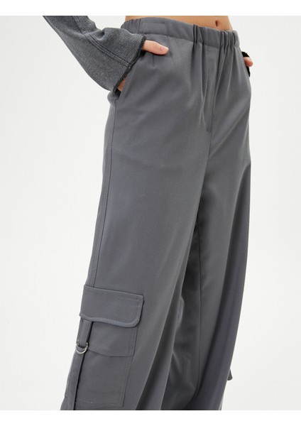 Jogger Kargo Pantolon Lastikli Normal Bel Cepli Rahat Kalıp fırsatları