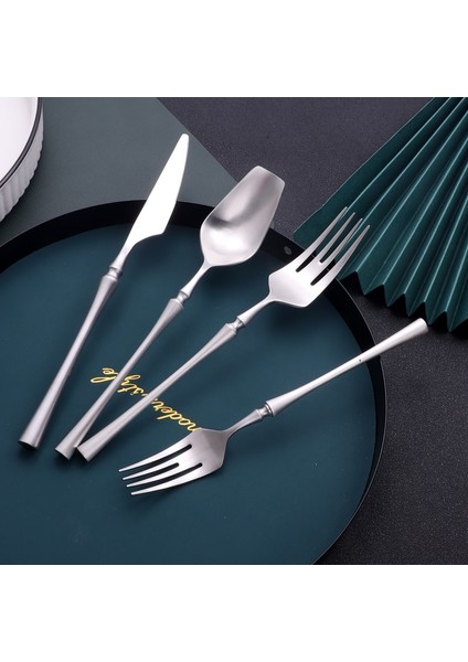 Yemek Kaşığı Mat Gümüş 18/10 Paslanmaz Çelik Çatal Sofra Bıçak Buz Kaşığı Salata Kek Çatalı Çubuklarını Sofra Takımı Seti Bulaşık Makinesinde Yıkanabilir (Yurt Dışından)