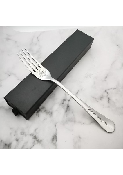 Winnie-Fork-2 Anime Mickey Mouse Karikatür Metal Kaşık Paslanmaz Çelik Mutfak Aksesuarları Kek Meyve Vork Lepel Diner Soep Lange Handvat Servie (Yurt Dışından)