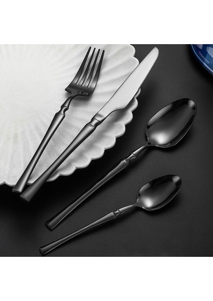 S Yeni Parlatma Batı Sofra Paslanmaz Çelik Yemek Takımı Gökkuşağı Kaşık Çatal Bıçak Yemek Takımı Ev Sofra Takımı Mutfak Aksesuarları (Yurt Dışından) indirimleri