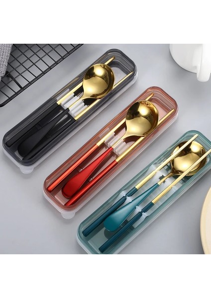 O 1 Adet Seyahat Açık Yeniden Kullanılabilir Buğday Samanı Sofra Kutusu Okul Ev Yuvası Tasarımı Pratik Çatal Bıçak Takımı Şeffaf Kapak 21*5.4*2.7 cm (Yurt Dışından)