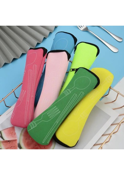 Mor Taşınabilir Sofra Çantası Çatal Bıçak Takımı Yemek Takımı Seyahat Ambalaj Saklama Kutusu Yemek Takımı Piknik Çatal Kaşık Çantası Yemek Takımı Olmadan (Yurt Dışından) fiyatları