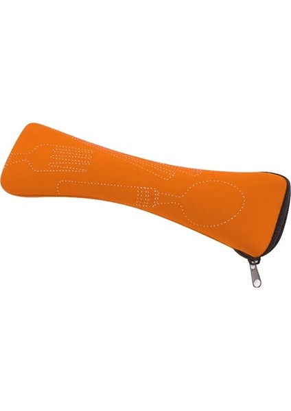 Turuncu 1 Adet Sofra Çantası Yıkanabilir Fermuarlı Seyahat Çatal Bıçak Takımı Seti Çantası Taşınabilir Çanta Akşam Yemeği Için Seyahat Kamp Sofra Ev Aracı (Yurt Dışından)