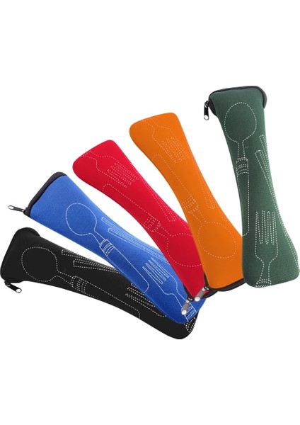 Siyahımsı Yeşil 1 Pc Sofra Çantası Fermuarlı Yıkanabilir Seyahat Çatal Bıçak Takımı Çantası Taşınabilir Çanta Akşam Yemeği Seyahat Kamp Sofra Ev Aracı (Yurt Dışından) modelleri