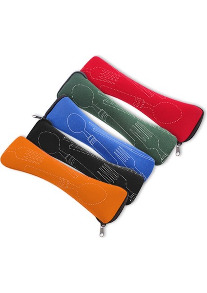 Siyahımsı Yeşil 1 Pc Sofra Çantası Fermuarlı Yıkanabilir Seyahat Çatal Bıçak Takımı Çantası Taşınabilir Çanta Akşam Yemeği Seyahat Kamp Sofra Ev Aracı (Yurt Dışından) fırsatları