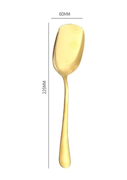 Altın Kürek 3 Paslanmaz Çelik Altın Kore Servis Kaşığı Sofra Çorba Kepçesi Kevgir Çatal Kürek Restoran Kamu Çatal Bıçak Takımı Mutfak Eşyası (Yurt Dışından)