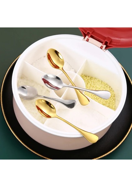 2 Adet Gümüş 304 Paslanmaz Çelik Tatlandırıcı Kaşık Kahve Tatlı Kaşığı Dondurma Kaşığı 9 cm Mini Kaşık Mutfak Aksesuarları Hediye 2 Adet/5 Adet (Yurt Dışından) modelleri