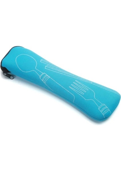 Mavi Seyahat Aksesuarları 1 Pc Taşınabilir Çatal Paslanmaz Çelik Çocuklar Yetişkin Depolama Çatal Bıçak Takımı Çantası Piknik Konteyner (Yurt Dışından) fiyatları