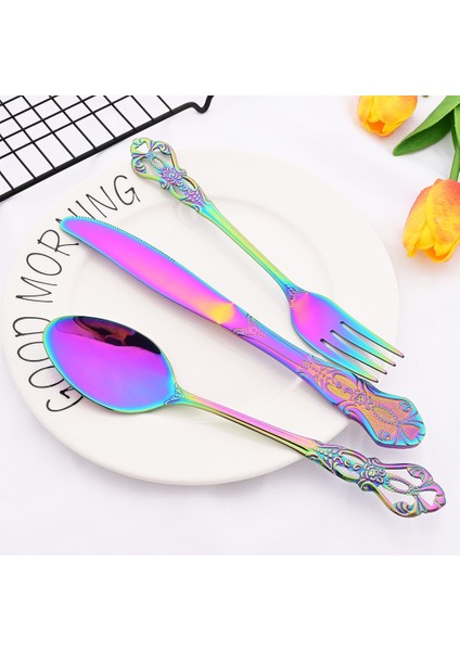 6 Adet Yemek Çatalı 6/24 Adet Gümüş Yemek Takımı Bıçak Seti Meyve Çatalı Kaşık Buz Kaşığı Sofra Takımı Paslanmaz Çelik Çatal Bıçak Takımı Mutfak Gümüş Sofra Seti (Yurt Dışından) indirimleri