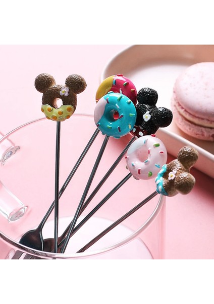 16 Paslanmaz Çelik Çörek Kaşığı Çatal Kek Kahve Tatlı Çay Dondurma Karıştırma Kaşığı Şeker Sevimli Karikatür Çay Kaşığı Çocuk Yemek Takımı (Yurt Dışından) modelleri