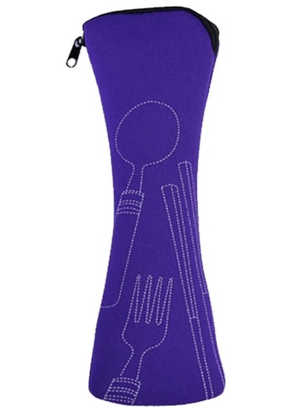 Mor Sadece Çanta 1 Pc Taşınabilir Sofra Çantası Fermuar Tipi Çatal Saklama Kutusu Seyahat Yemek Takımı Saklama Çantası Piknik Öğrencileri Çatal Kaşık Bıçak Kese (Yurt Dışından) fiyatları
