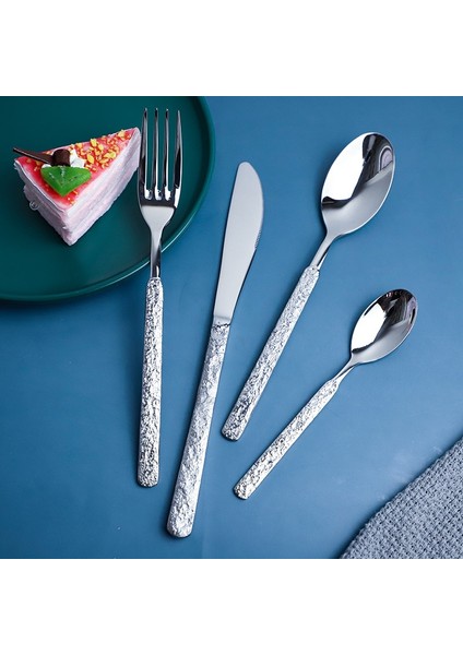 Yemek Bıçağı Lüks Çatal Bıçak Takımı Yemek Takımı Sofra 18/10 Paslanmaz Çelik Bıçak Kaşık Çatal Çubuklarını Ayna Sofra Takımı Seti Bulaşık Makinesinde Yıkanabilir (Yurt Dışından)