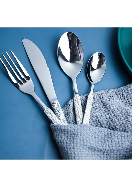 Yemek Bıçağı Lüks Çatal Bıçak Takımı Yemek Takımı Sofra 18/10 Paslanmaz Çelik Bıçak Kaşık Çatal Çubuklarını Ayna Sofra Takımı Seti Bulaşık Makinesinde Yıkanabilir (Yurt Dışından)