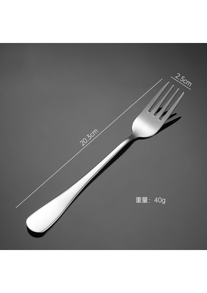 1 Çatal (304) Gümüş 304 Lüks Paslanmaz Çelik Çatal Bıçak Takımı Dayanıklı Keskin Kaşık Yemek Bıçağı Salata Meyve Çatalı Ayna Cilalı Sofra Takımı (Yurt Dışından)