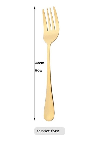 1 Adet Servis Çatalı Drmfiy Servis Altın Yemek Takımı Paslanmaz Çelik Çatal Bıçak Kaşık Seti Çorba Kaşığı Sofra Takımı Salata Çatalı Kek Kürek Seti Mutfak Sofra Seti (Yurt Dışından)