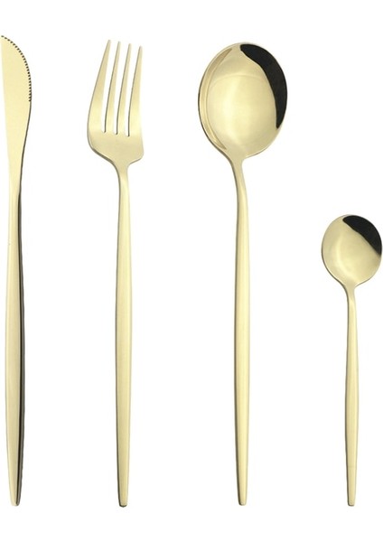 4 Adet Şampanya Bıçağı Kek Çatalı Çay Kaşığı Çatal Bıçak Kaşık Seti Ayna Renkli Yemek Takımı Seti Paslanmaz Çelik Gümüş Seti Mutfak Yemeği Sofra Seti (Yurt Dışından) fiyatları