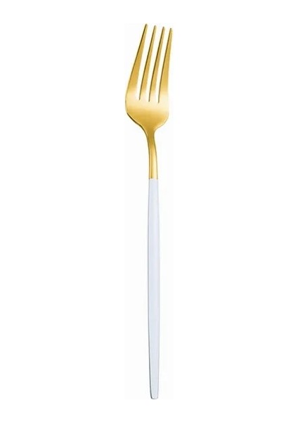 Akşam Yemeği Çatalı 21.3 cm Beyaz Altın 18/10 Paslanmaz Çelik Çatal Seti Yemek Takımı Seti Sofra Mutfak Yemeği Gümüş Çubuklarını Bıçak Çatal Kaşık Seti (Yurt Dışından)