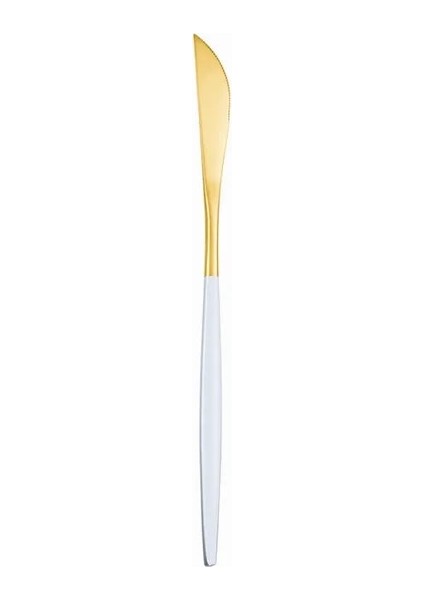 Akşam Yemeği Kinfe 22 cm Beyaz Altın 18/10 Paslanmaz Çelik Çatal Seti Yemek Takımı Seti Sofra Mutfak Yemeği Gümüş Çubuklarını Bıçak Çatal Kaşık Seti (Yurt Dışından)