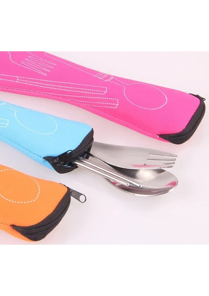 Gül Kırmızı 1 Pc Sofra Çantası Yıkanabilir Fermuarlı Seyahat Çatal Bıçak Takımı Çantası Taşınabilir Çanta Akşam Yemeği Ev Aracı Seyahat Kamp Kaşığı (Yurt Dışından) indirimleri