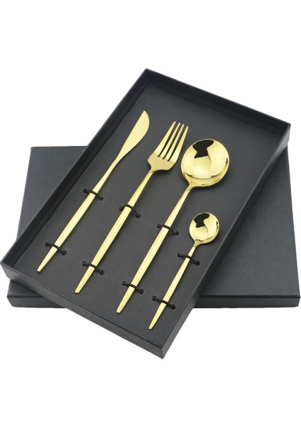 4 Adet Siyah Gümüş 1/4 Adet Çatal Bıçak Takımı Mavi Yemek Takımı Seti 18/10 Paslanmaz Çelik Yemek Takımı Çatal Bıçak Kaşık Lüks Sofra Seti Mutfak Gümüş (Yurt Dışından) modelleri