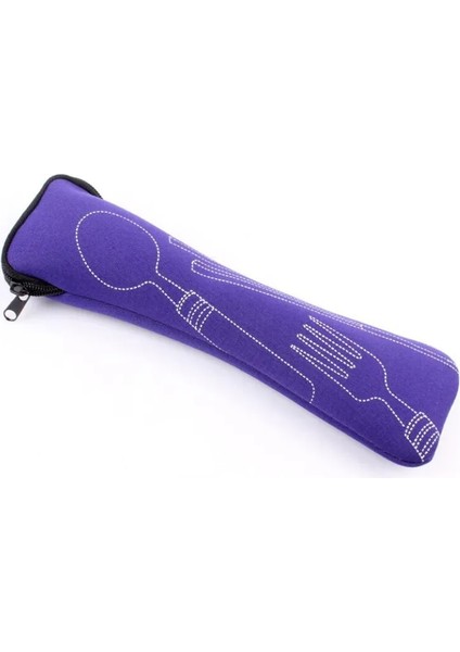 Gök Mavisi Sofra Çantası Fermuarlı Yıkanabilir Seyahat Çatal Bıçak Takımı Çantası Taşınabilir Çanta Yemek Sofra Ev Aracı Seyahat Kamp (Yurt Dışından) indirimleri