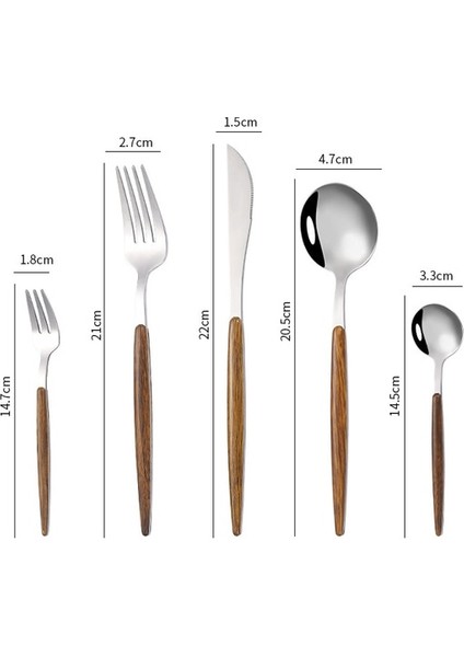 Gümüş Seti Ev Yemek Takımı Paslanmaz Çelik Bıçak Çatal Kaşık Ayna Gümüş Altın Ahşap Saplı Bulaşık Makinesi Mutfak Batı Sofra Takımı (Yurt Dışından) fiyatları