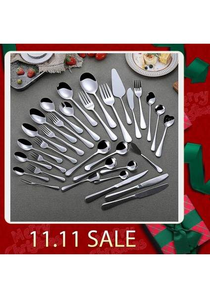 LF1YSCAKESCOOP1PC Batı Çatal Bıçak Kaşık Seti Paslanmaz Çelik Sofra Kaşık Çatal Bıçak Yemek Takımı Seti Mutfak Yemeği Seti Sofra Lüks Ev Sofra Takımı (Yurt Dışından)