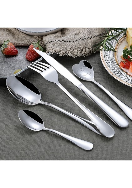LF1YSCAKESCOOP1PC Batı Çatal Bıçak Kaşık Seti Paslanmaz Çelik Sofra Kaşık Çatal Bıçak Yemek Takımı Seti Mutfak Yemeği Seti Sofra Lüks Ev Sofra Takımı (Yurt Dışından)