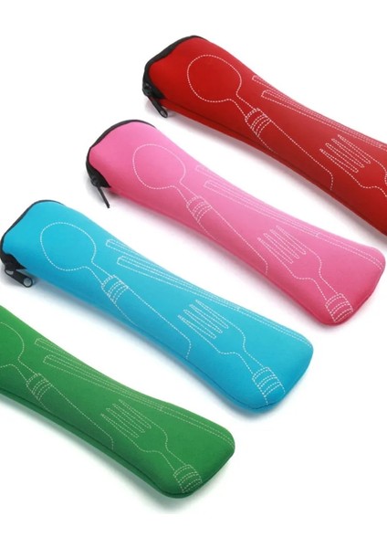 Kırmızı Sadece Çanta Taşınabilir Sofra Çantası Çatal Bıçak Takımı Çanta Yemek Takımı Seyahat Ambalaj Saklama Kutusu Yemek Takımı Piknik Çatal Kaşık Çanta Yemek Takımı Olmadan (Yurt Dışından) fırsatları