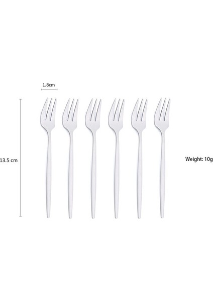Gümüş 6 Adet 4/6 Adet Çay Çatal Seti Paslanmaz Çelik Meyve Kek Aperatif Tatlı Çatal Gökkuşağı Küçük Salata Çatal Yemek Takımı Çatal Bıçak Takımı Mutfak Eşyaları (Yurt Dışından) fiyatları