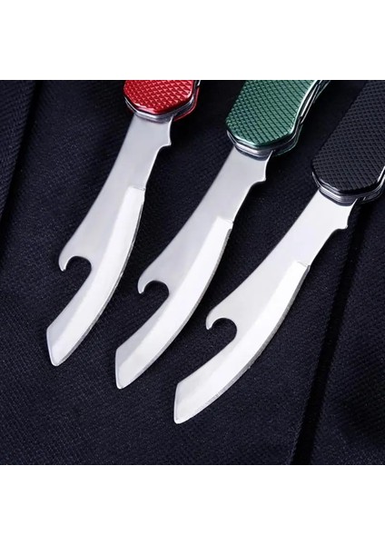 B01 Normal Gümüş 4'ü 1 Arada Ayrılabilir Yemek Takımı Seti Çok Fonksiyonlu Taşınabilir Kamp Gereçleri Paslanmaz Çelik Gereçler Bıçak Çatal Kaşık Şişe Açacağı (Yurt Dışından)