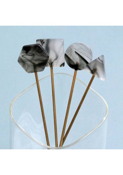 H1 Işık Lüks Altın Kaplama Meyve Çatalı Akrilik Geometrik Dekor Yaratıcı Paslanmaz Çelik Tatlı Çatalı Zarif Sofra Sıcak Satış (Yurt Dışından) fırsatları