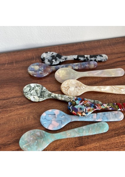 C 2 Adet/takım Çatal Bıçak Kaşık Seti Tatlı Kaşığı Bıçak Sofra Setleri Ins Fransız Tarzı Plastik Dondurma Salata Tereyağı Kesme Mutfak Seti (Yurt Dışından)