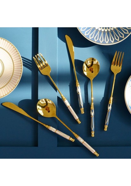 Fork-D 1 Adet Altın Çatal Yaratıcı Çatal Bıçaklar Kaşık Paslanmaz Çelik Yemek Takımı Gümüş Sofra Takımı Ev Mutfak Aksesuarları (Yurt Dışından) fiyatları