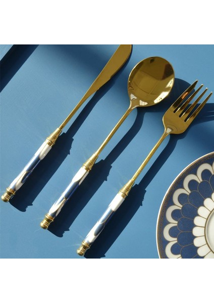 Fork-D 1 Adet Altın Çatal Yaratıcı Çatal Bıçaklar Kaşık Paslanmaz Çelik Yemek Takımı Gümüş Sofra Takımı Ev Mutfak Aksesuarları (Yurt Dışından) indirimleri