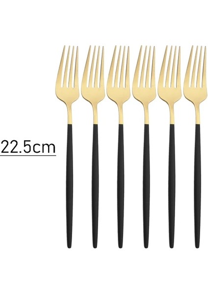 6 Adet Yemek Çatalı 6/30 Adet Mat Altın Siyah Saplı Sofra Seti Paslanmaz Çelik Yemek Takımı Bıçak Çatal Kaşık Batı Sofra Takımı Düğün Çatal Bıçak Kaşık Seti (Yurt Dışından) fiyatları