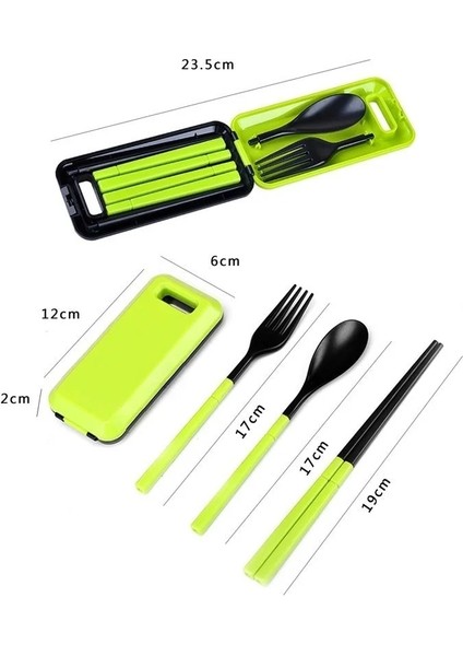 Yeşil Katlanır Seyahat Yemek Takımı Seti Sofra Çatal Bıçak Kaşık Seti Çocuklar Için Bento Öğle Yemeği Aksesuarları Seyahat Çatal Bıçak Takımı (Yurt Dışından) indirimleri