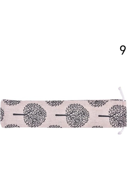 Stil 9 1 Adet Ipli Çanta Taşınabilir Sofra Çantası Pamuk Keten Kaşık Çubuklarını Depolama Çatal Bıçak Takımı Seyahat Yemek Takımı Aksesuarları (Yurt Dışından)