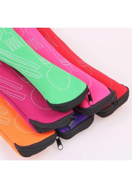 Yeşil Sofra Kutusu Taşınabilir Kapak Çevirin Tipi Çatal Bıçak Takımı Mutfak Öğrencileri Ev Eşyaları Yemek Takımı Çanta Akşam Yemeği Fermuarlı Kese (Yurt Dışından) modelleri