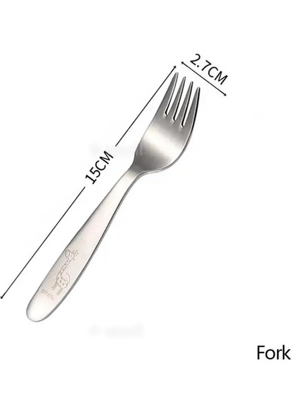 Çatal 304 Paslanmaz Çelik Çocuk Çatal Bıçak Kaşık Gıda Besleme Kaşığı Paslanmaz Çelik Çocuklar Öğrenme Yeme Alışkanlığı Çocuk Sofra (Yurt Dışından)