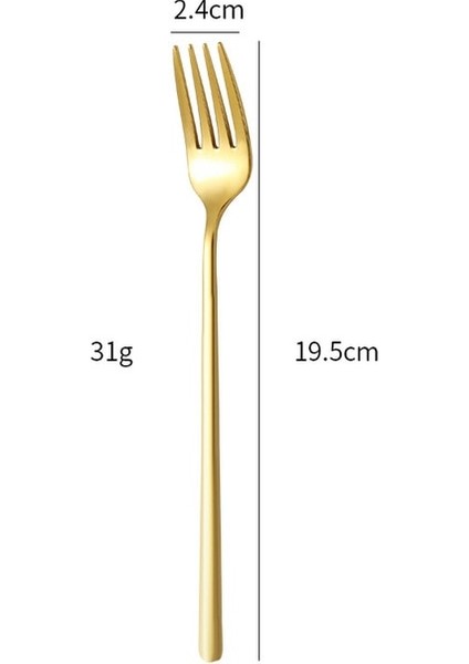 B02 Ev Yuvarlak Çorba Kaşığı Yemek Çatalı Kaşık Yaratıcı Dondurma Tatlı Kaşığı Çatal Uzun Saplı Kore Bibimbap Kaşık (Yurt Dışından)