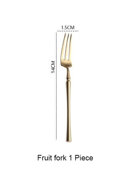Meyve Çatalı Parlak Altın 18/10 Paslanmaz Çelik Lüks Çatal Bıçak Takımı Yemek Takımı Sofra Bıçak Kaşık Çatal Çubuklarını Sofra Takımı Seti Bulaşık Makinesinde Yıkanabilir (Yurt Dışından)