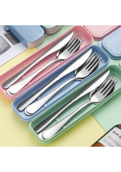 Kapak Kutusu Yeşil Chopstick Çatal Kaşık Kamp Seti Paslanmaz Çelik Çatal Seyahat Seti Saklama Kutusu ile Taşınabilir Yeniden Kullanılabilir Mutfak Eşyaları Ev Gereçleri (Yurt Dışından) fiyatları