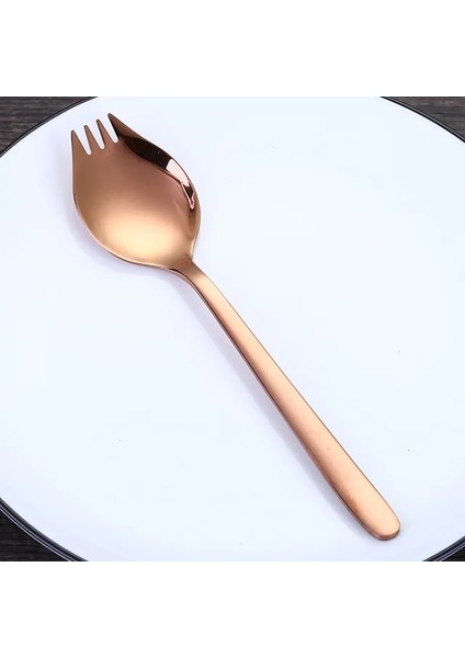 G3 304 Paslanmaz Çelik Salata Kaşığı Çatal Kaşık Seti Kaşık Hediye Çatal Meyve Çatal Çorba Kaşığı Batı Gıda Çatal Kaşık Çocuk Kaşık (Yurt Dışından)