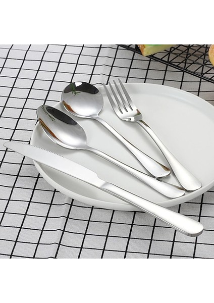 Sharp Spoon5 Paslanmaz Çelik Ev Yemek Takımı Yetişkin Çocuk Buz Kaşığı Meyve Biftek Çatal Bıçak Gümüş Sofra Taşınabilir Batı Çatal Bıçak Takımı (Yurt Dışından) fırsatları