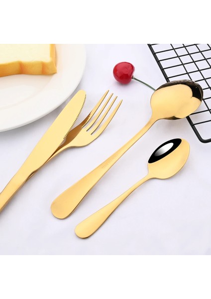 Yeşil BOX1PC24CM Promosyon Yemek Takımı Seti Paslanmaz Çelik Renkli Gökkuşağı Altın Bıçak Çatal Çay Kaşığı Bulaşık Makinesinde Yıkanabilir Gümüş Set Çatal Bıçak Takımı Kutusu (Yurt Dışından)