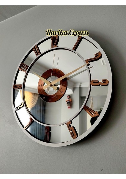 Gerçek Aynalı Dekoratif Duvar Saati (40 Cm) fiyatları