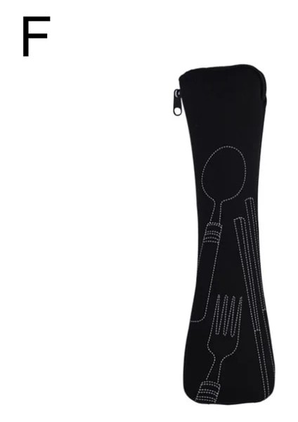 F Yeni Taşınabilir Sofra Çatal Bıçak Takımı Yastık Çanta Seyahat Ambalaj Saklama Kutusu Yemek Takımı Piknik Çatal Kaşık Fermuarlı Çanta Mutfak Rangement (Yurt Dışından)