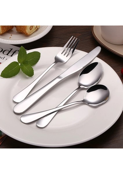 Çatal 3 Paslanmaz Çelik Batı Sofra Çatal Bıçak Takımı Biftek Bıçağı Masa Çatalları Tatlı Kaşıkları Gümüş Yetişkin Çocuk Ev Mutfak Eşyaları (Yurt Dışından) modelleri